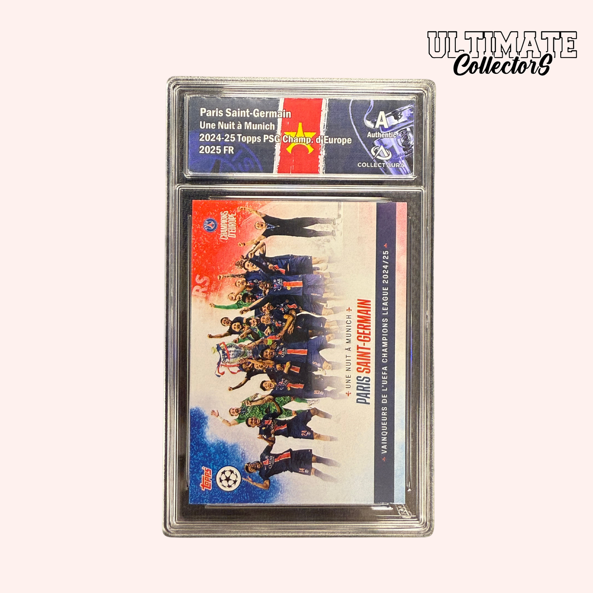 Carte Gradée Topps - PSG Champions d'Europe 2025 - Trophée