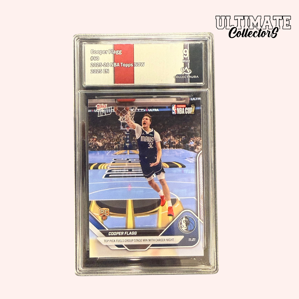 Carte Gradée Topps Now NBA – Cooper Flagg RC – 2025