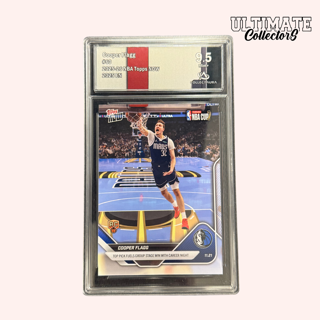 Carte Gradée Topps Now NBA – Cooper Flagg RC – 2025