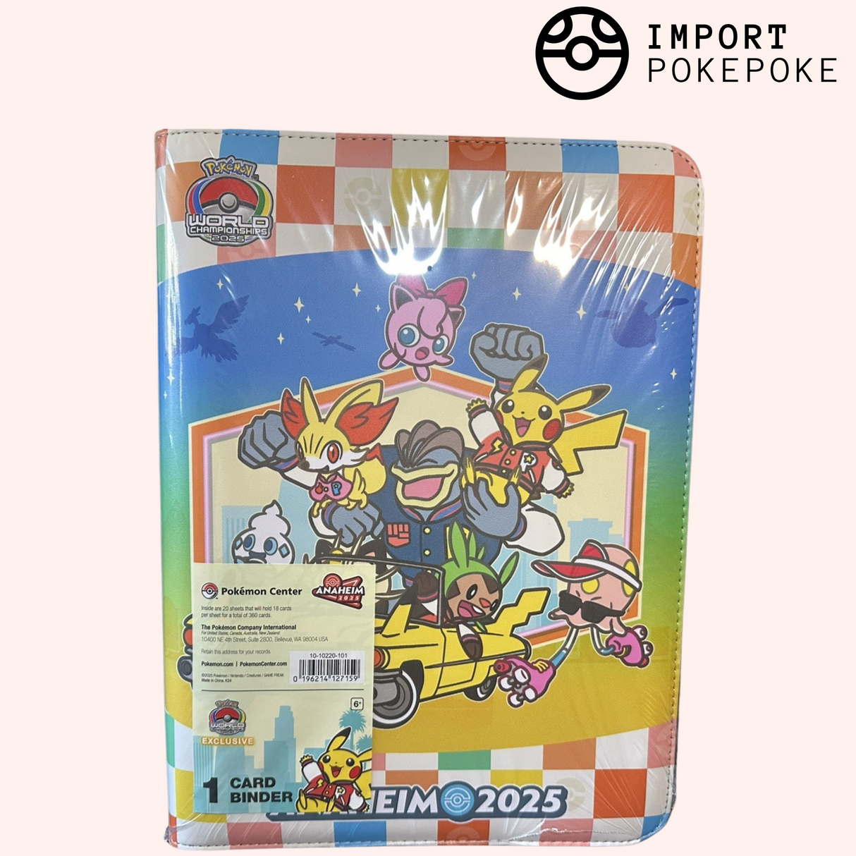 Classeur Rangement carte Pokemon - Binder - Anaheim World Championships 2025
