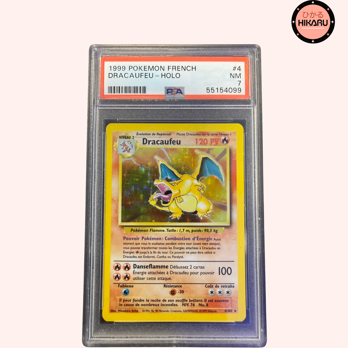 Dracaufeu Holo - Set de Base PSA 7