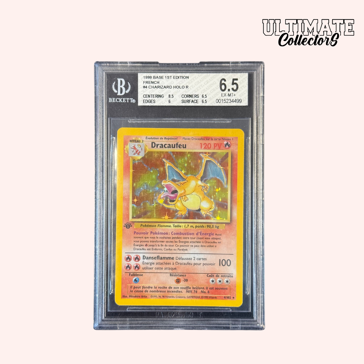 Dracaufeu 1ST ED 4/102 - Set de Base BGS 6.5