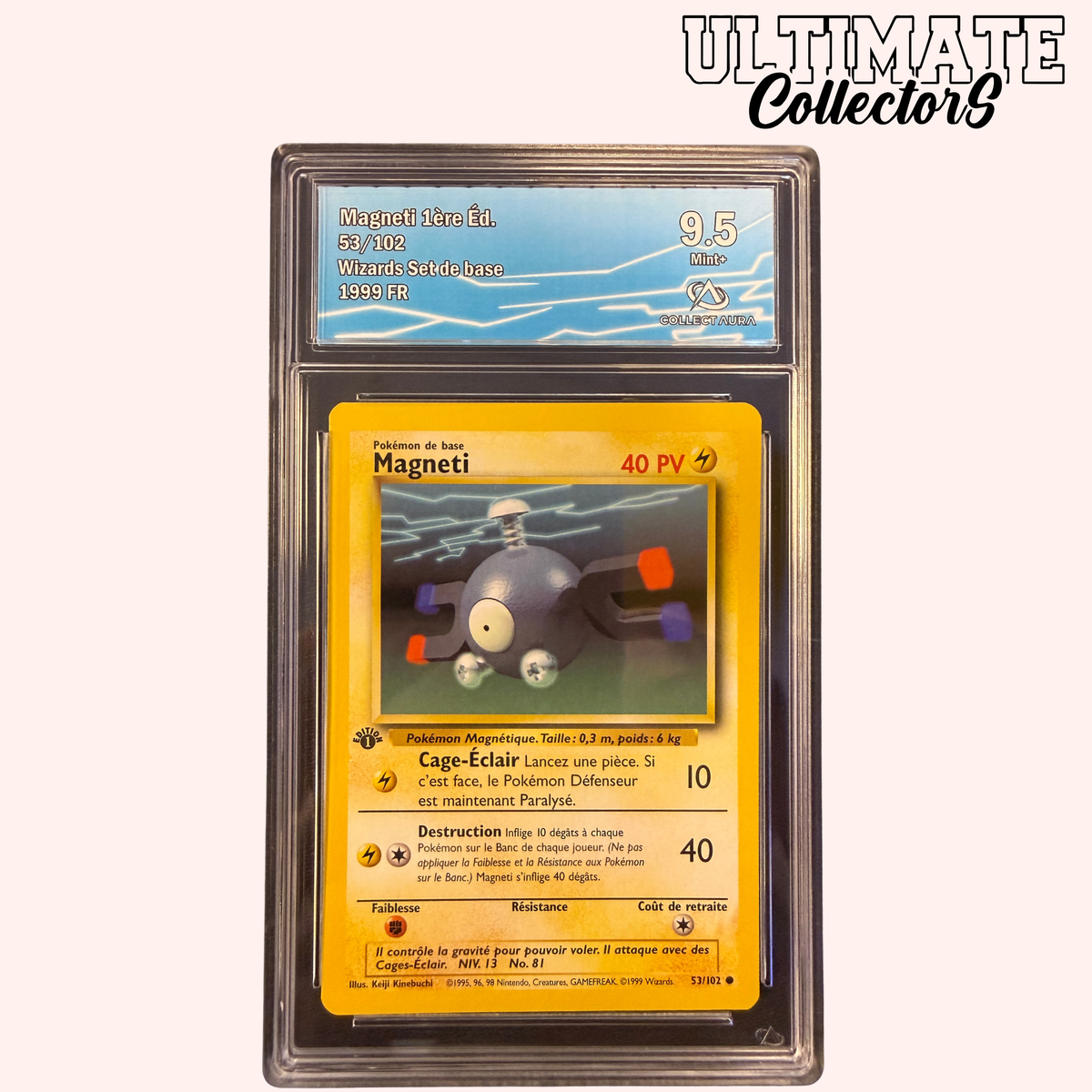 1995 magnemite pokemon card value Magneti 1ere ED 53/102