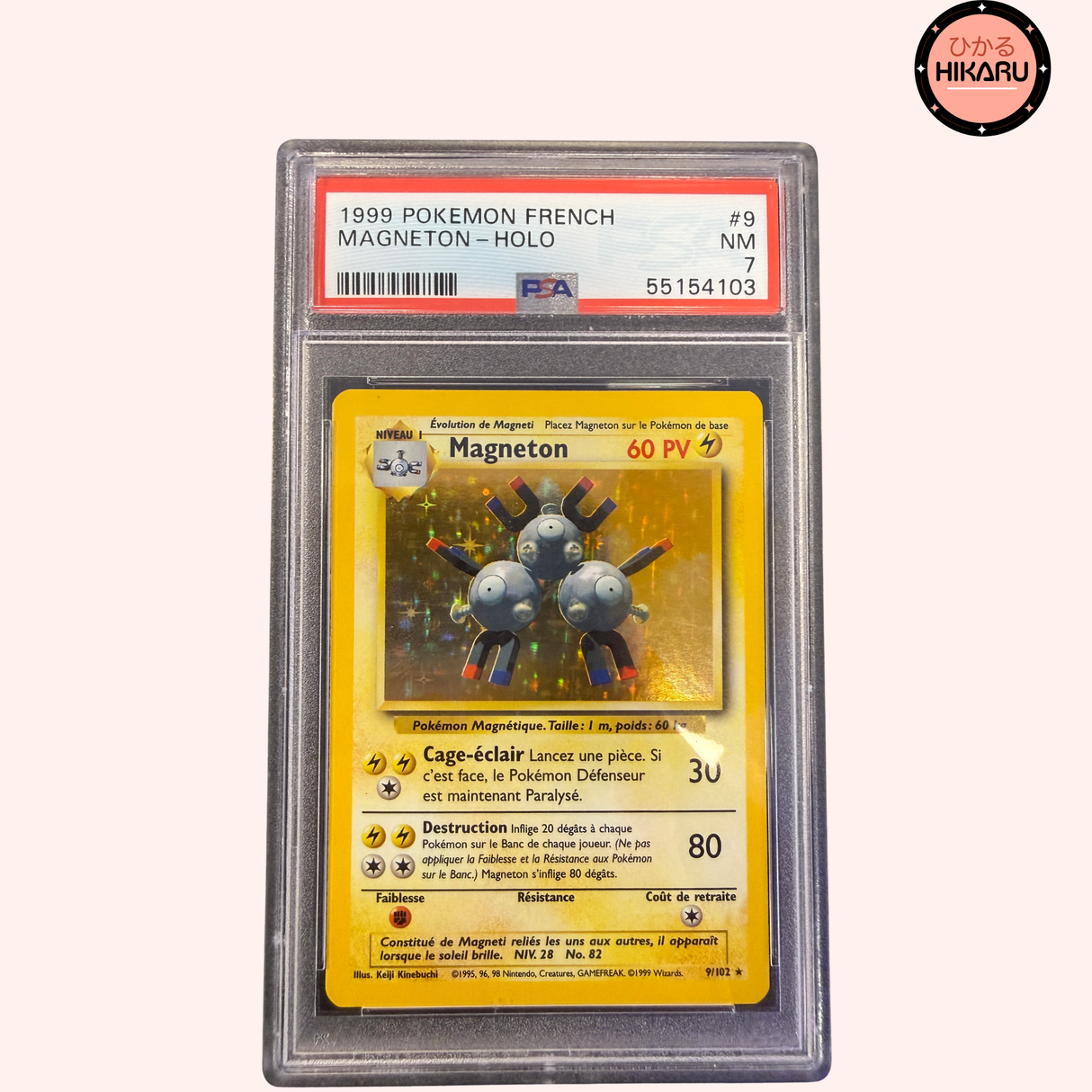 Magneton Holo 9/102 - Set de Base PSA 7