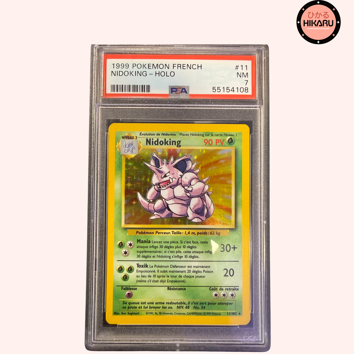 Nidoking Holo ED2 11/102 - Set de Base PSA 7 (EN)