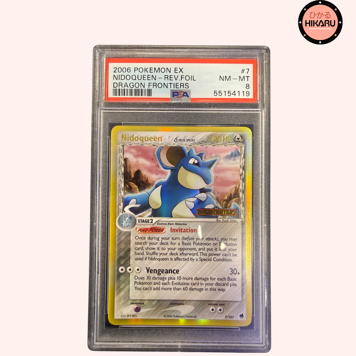 Nidoqueen Espece Delta Reverse.Foil 7/101 PSA 8