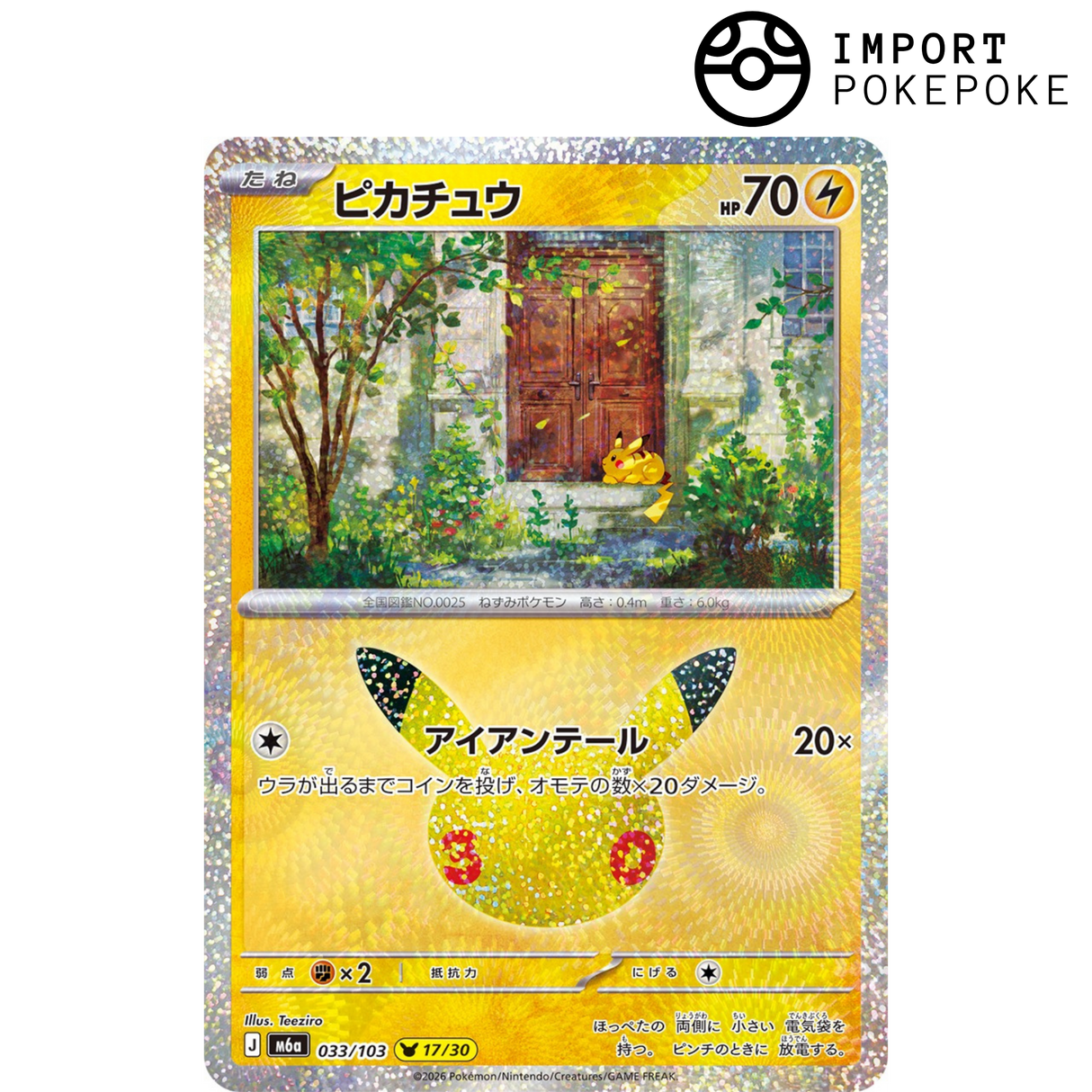Pikachu 17/30 - 30th M6a