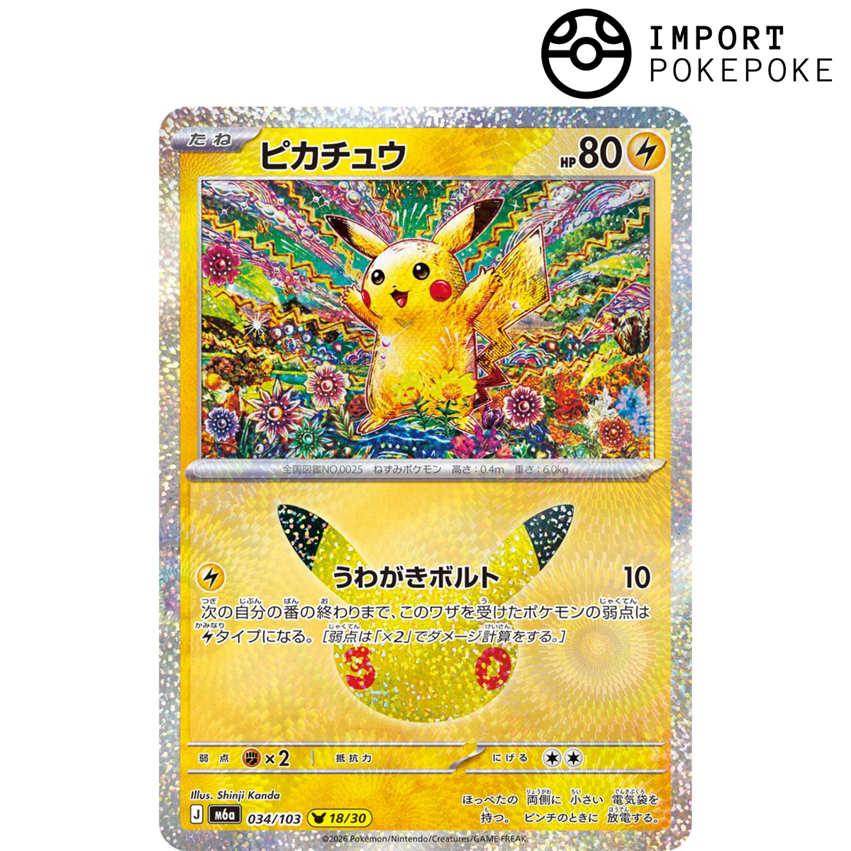 Pikachu 18/30 - 30th M6a