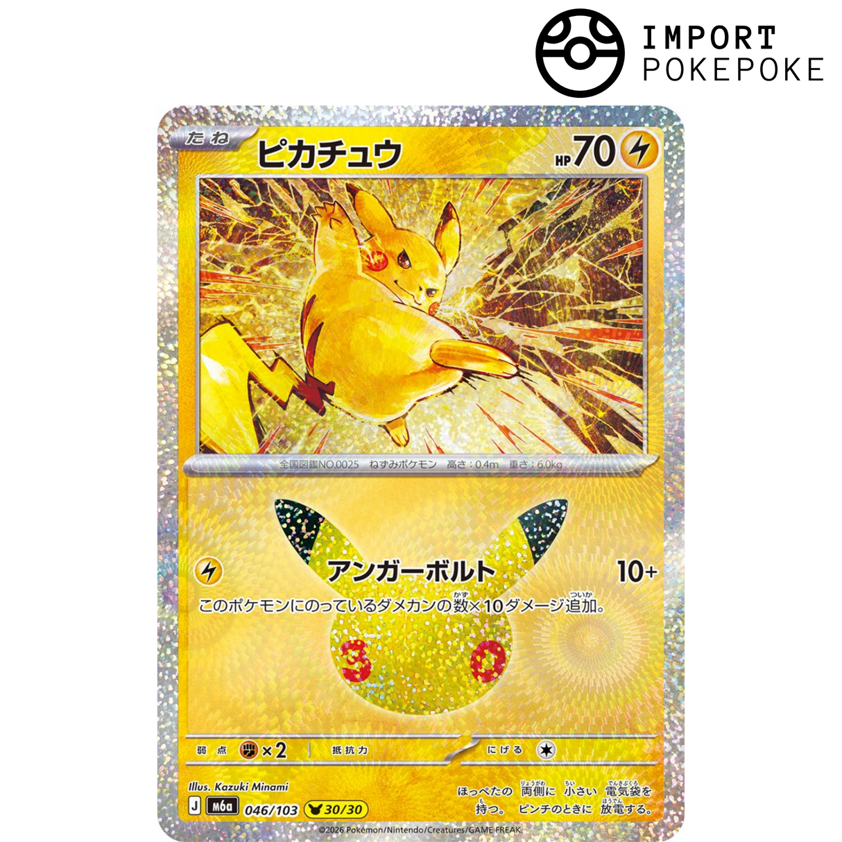 Pikachu 30/30 - 30th M6a