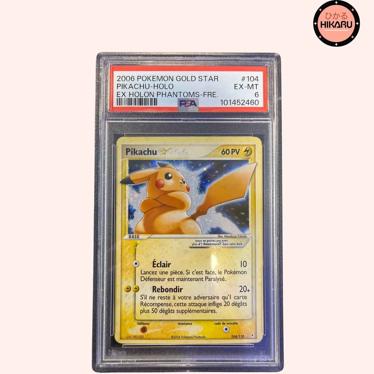 Pikachu STAR GOLD 104/110 PSA 6