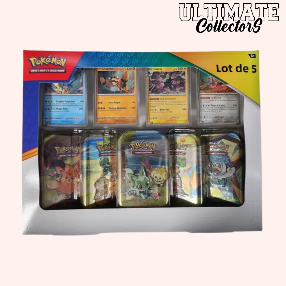 Coffret Mini Tin – Stars Étincelantes – EB09 – Lot de 5 – Pokémon JCC – Français