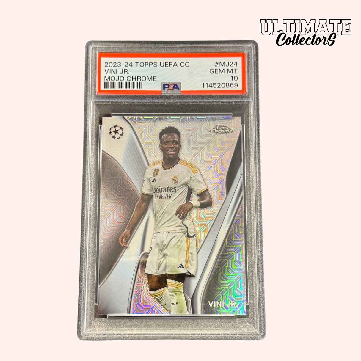 Carte Gradée Topps Chrome UCC – Vini Jr Mojo Case Hit 23/24 – PSA 10