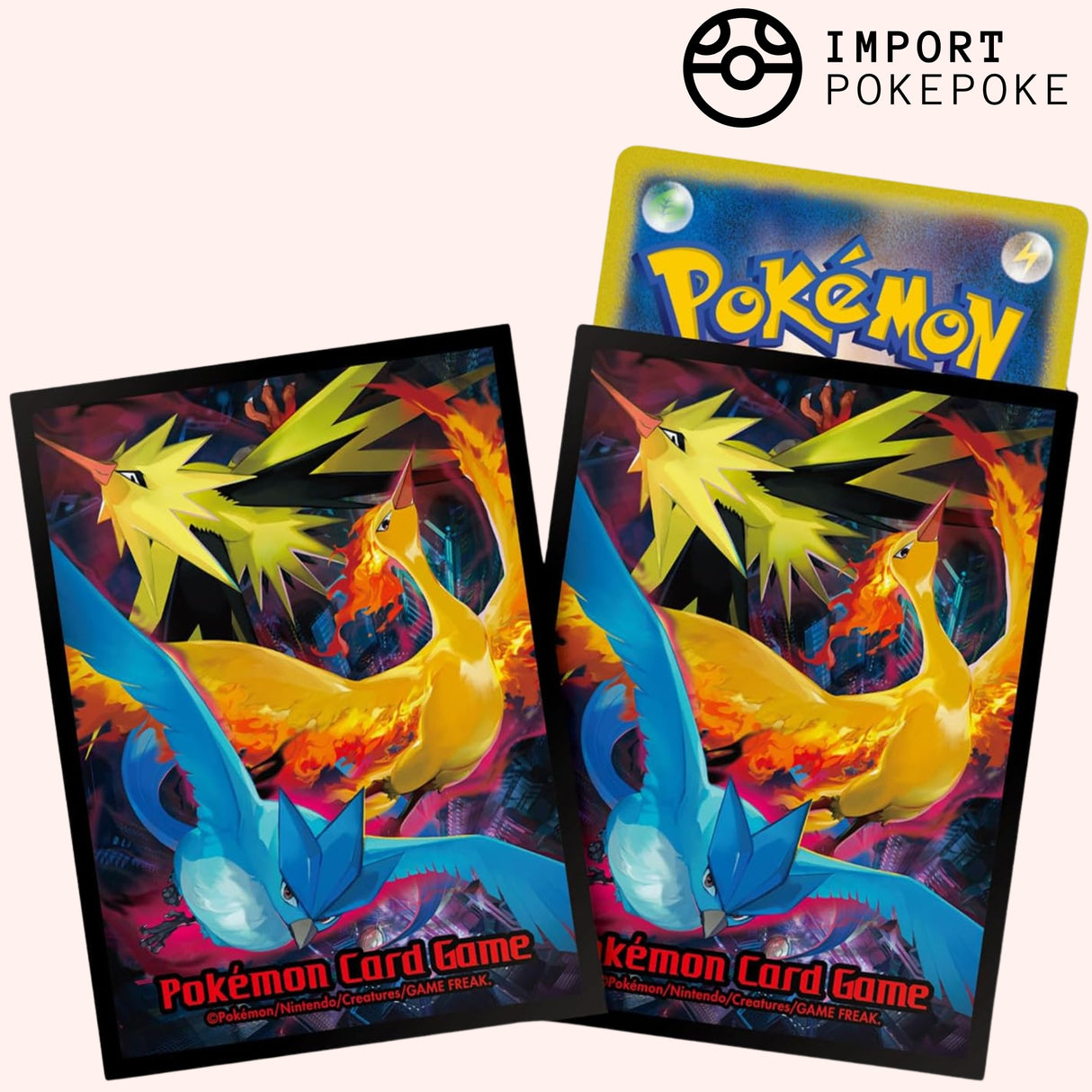 Sleeves x64 Sulfura Electhor Artikodin - Pokémon Center Original