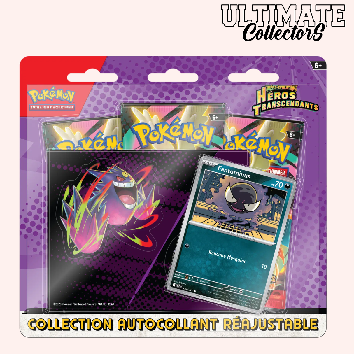 Collection Autocollant Réajustable Méga-Évolution : Héros Transcendants - Fantominus