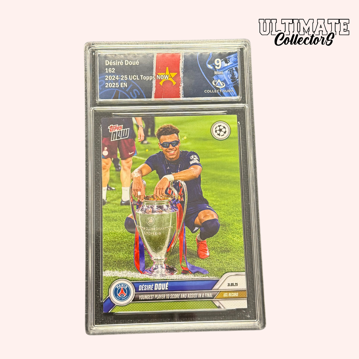 Carte Gradée Topps Now - Désiré Doué - 2024/25 UCL - #162