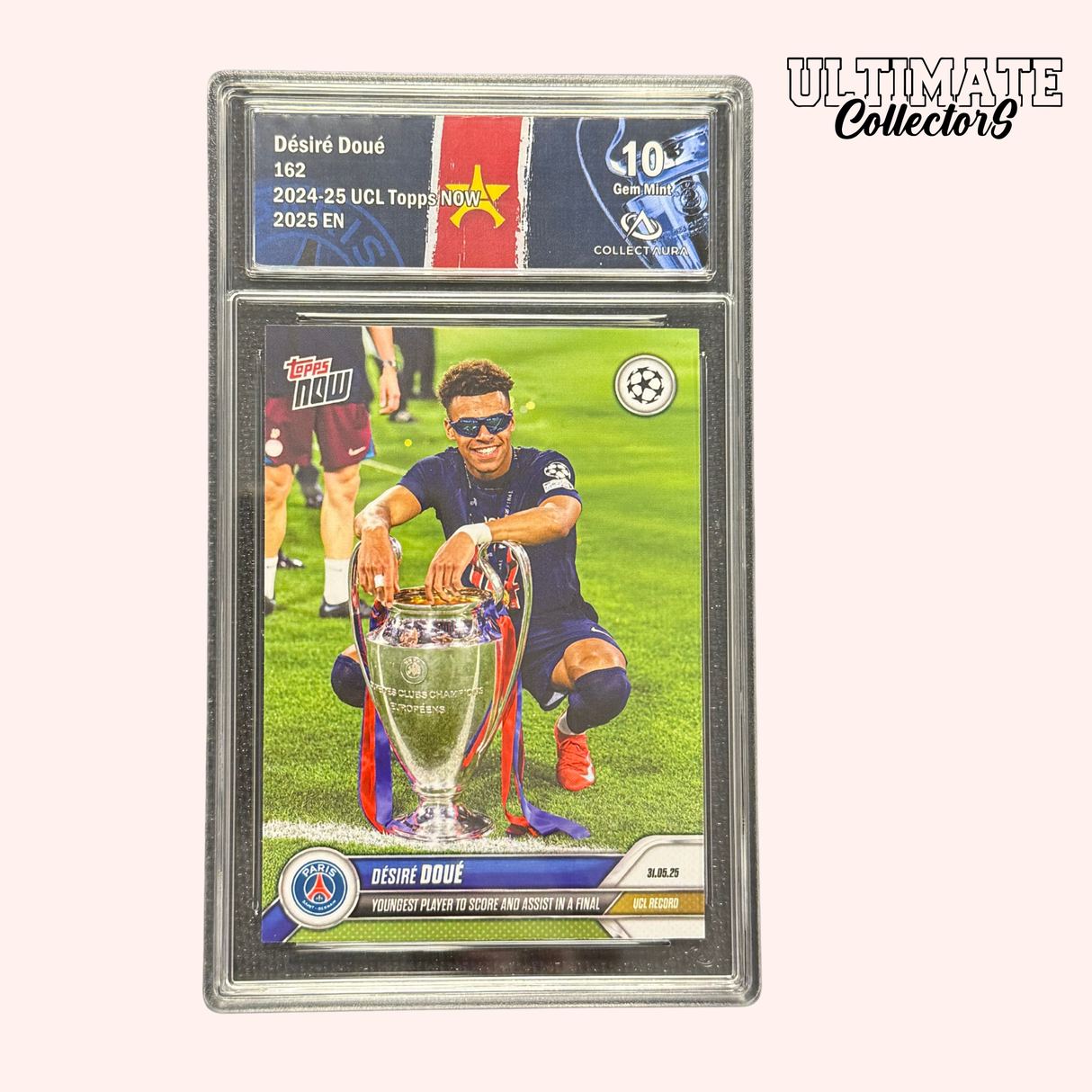 Carte Gradée Topps Now - Désiré Doué - 2024/25 UCL - #162