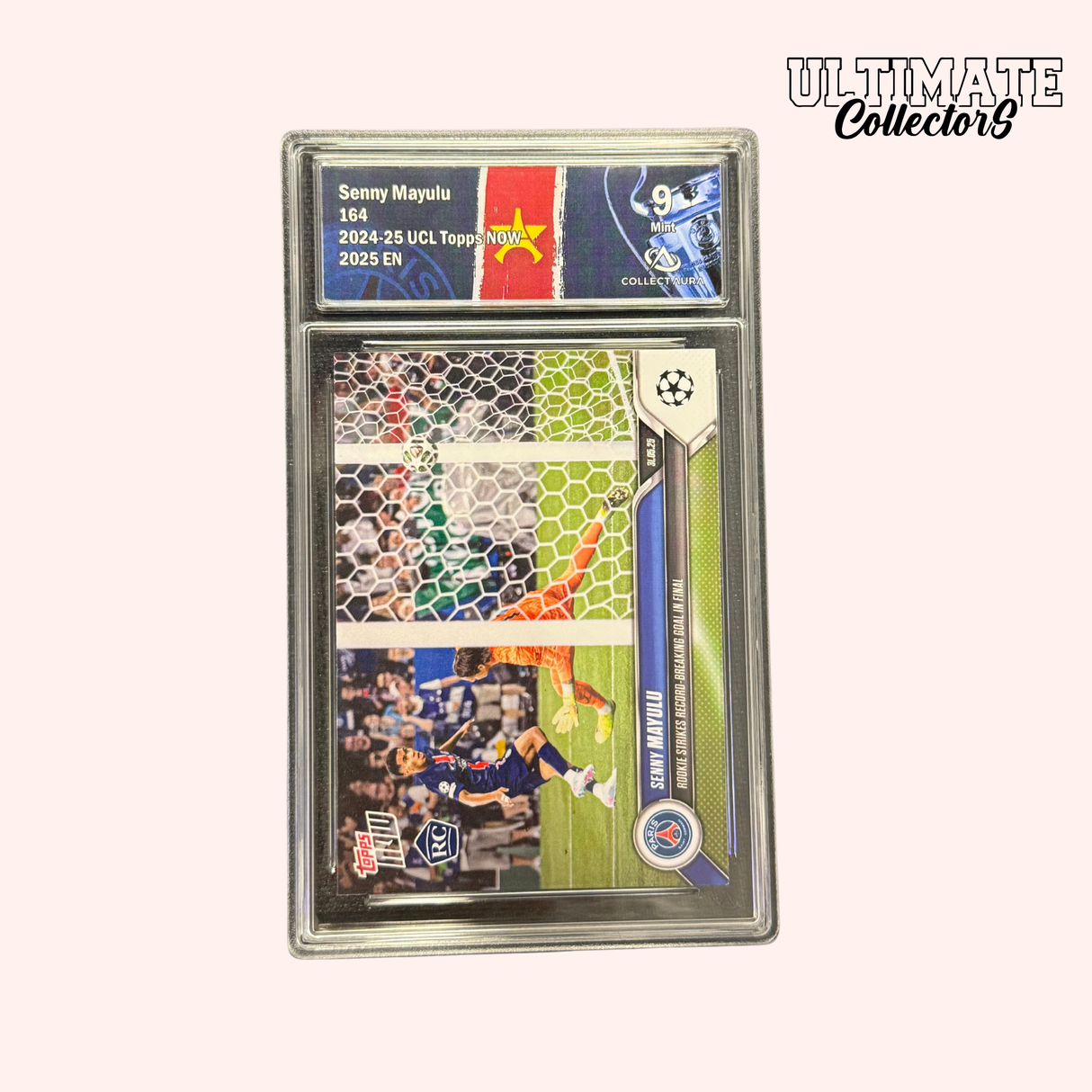 Carte Gradée Topps Now - Senny Mayulu RC - 2024/25 UCL - #164