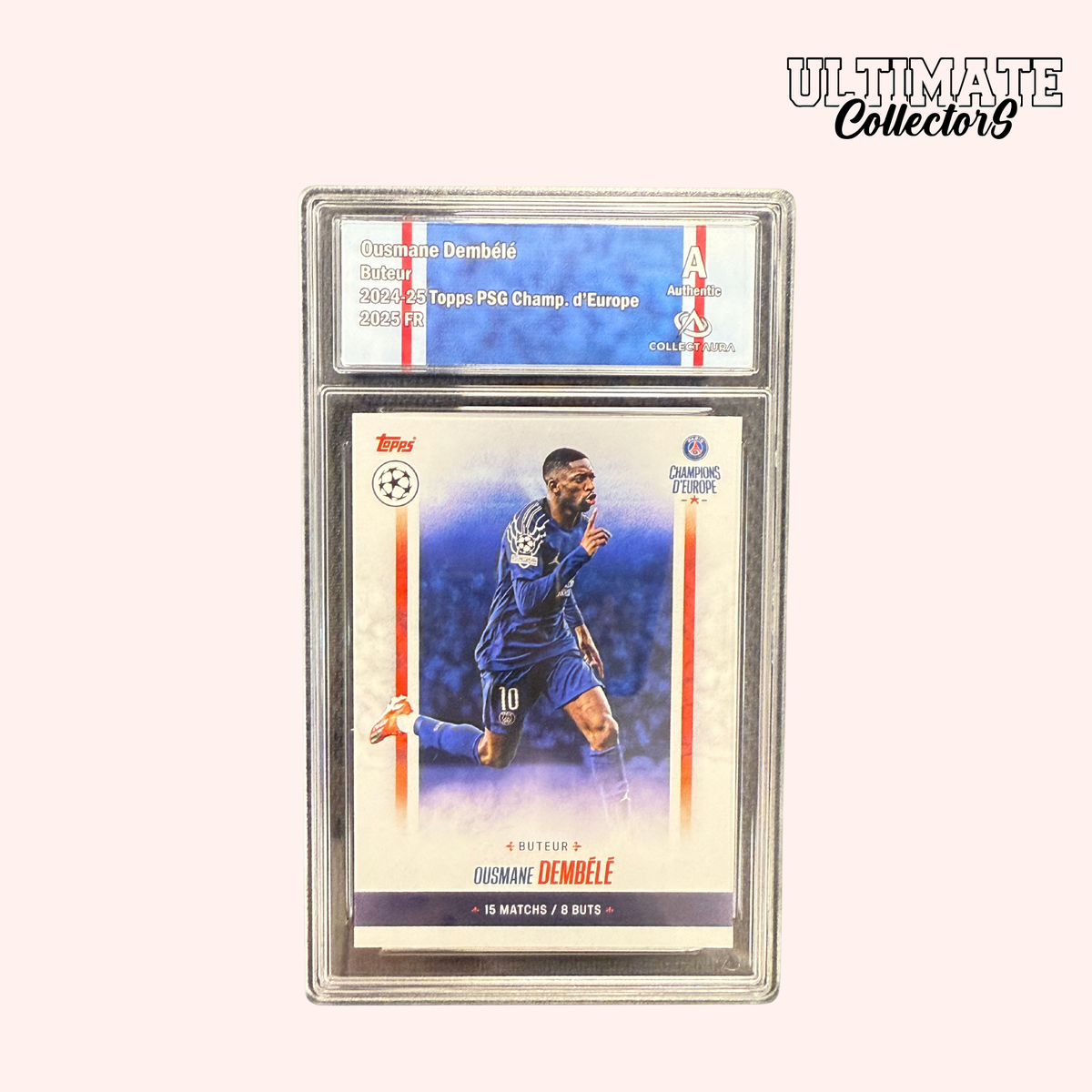 Topps Graded Card - PSG European Champions 2025 - Ousmane Dembélé 