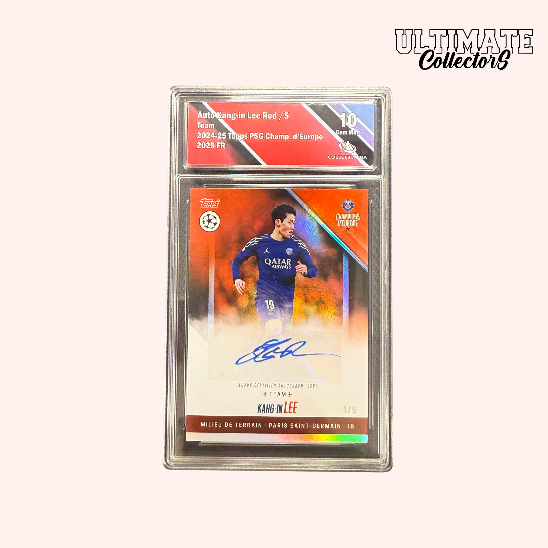 Carte Topps Now UEFA Champions League 2025-26 #4 Lee Kang-in (PSG) - PRÉCOMMANDE