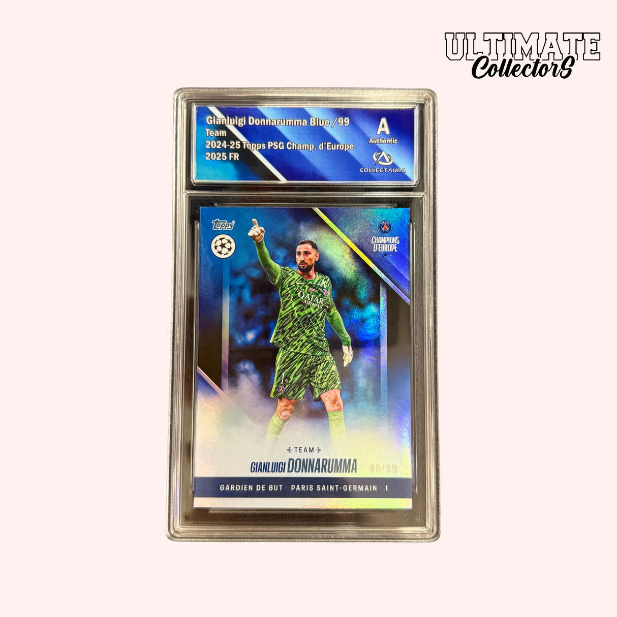 Carte Gradée Topps - PSG Champions d'Europe 2025 - Donnarumma - Numérotée