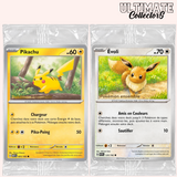 Évoli 133/165 & Pikachu 025/165 Stamp scellé