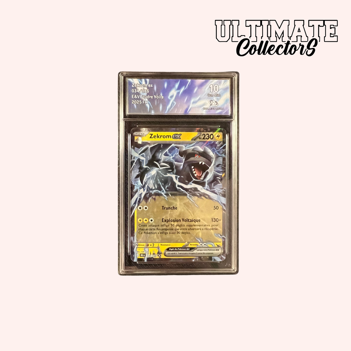 Zekrom EX 034/086 - EV10.5 Foudre Noire - Français