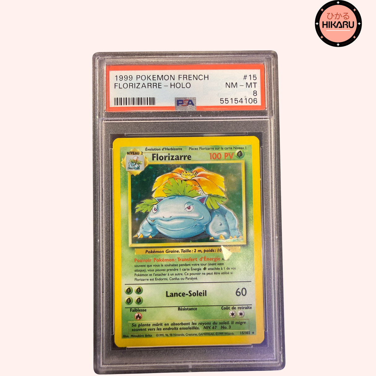 Florizarre Holo ED2 15/102 - Set de Base PSA 8