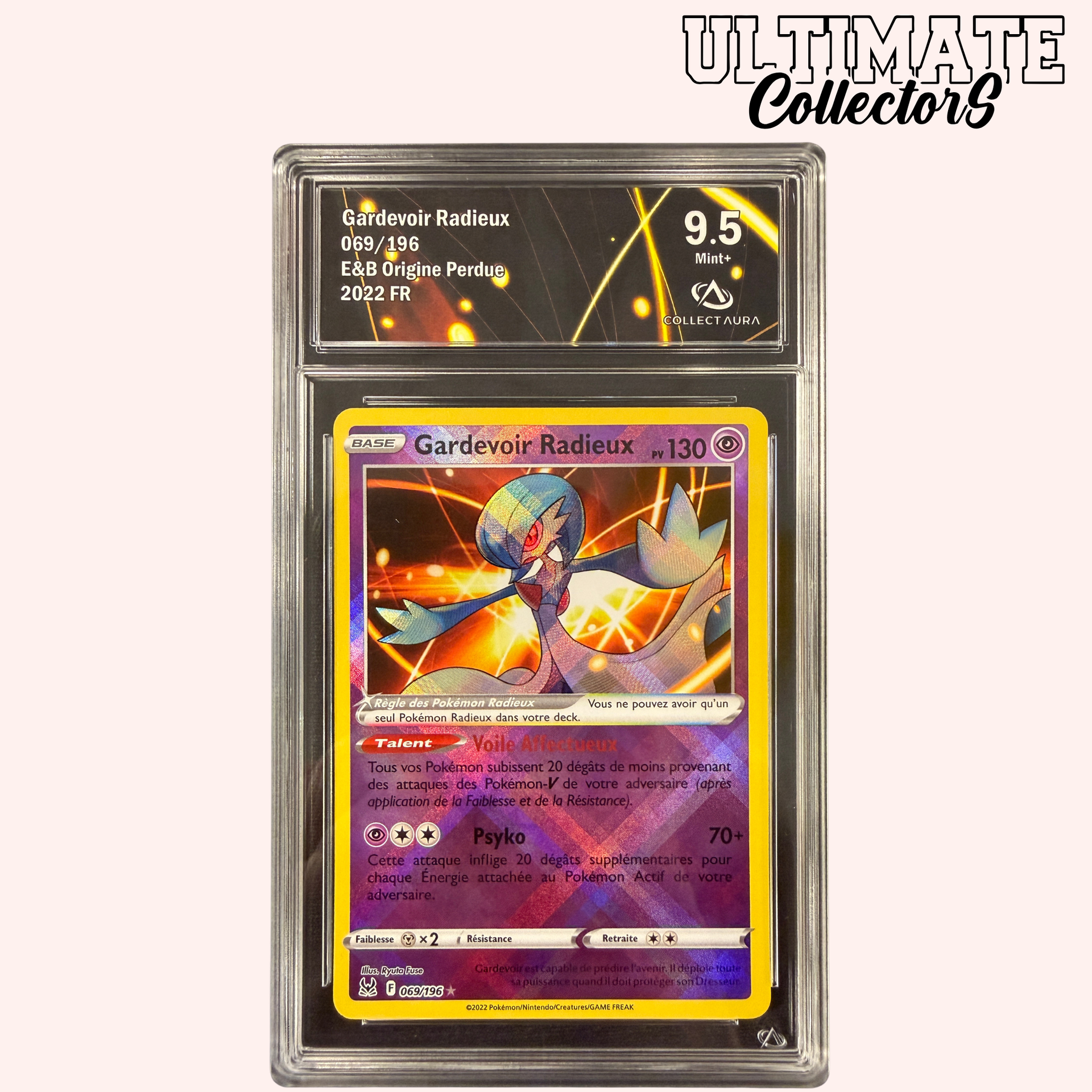 069 196 pokemon card TCG - Radiant Gardeovir Lost Origin Holographic 069/196 Psychic Ability Loving Veil All of your Pokmon take 20 less damage from attacks from your opponents Pokmon V (after applying Weakness and Resistance) POKMON CARD GAME s6a 006/069