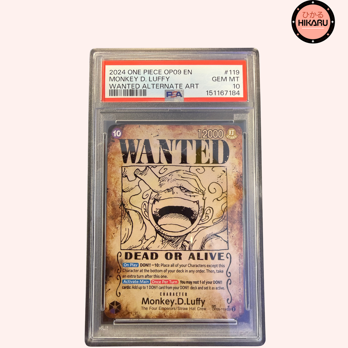 Monkey D Luffy WANTED ALT ART PSA 10