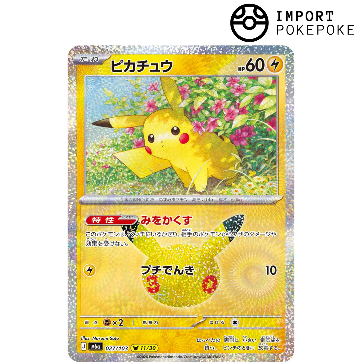 Pikachu 11/30 - 30th M6a