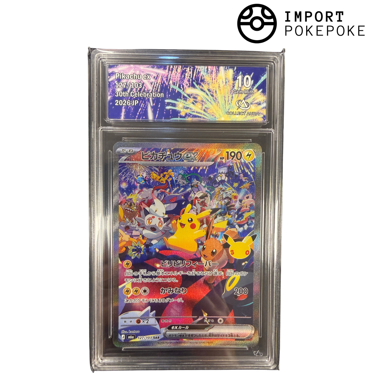 Pikachu Nuit ex SAR 127/103 - 30TH Celebration - M6a