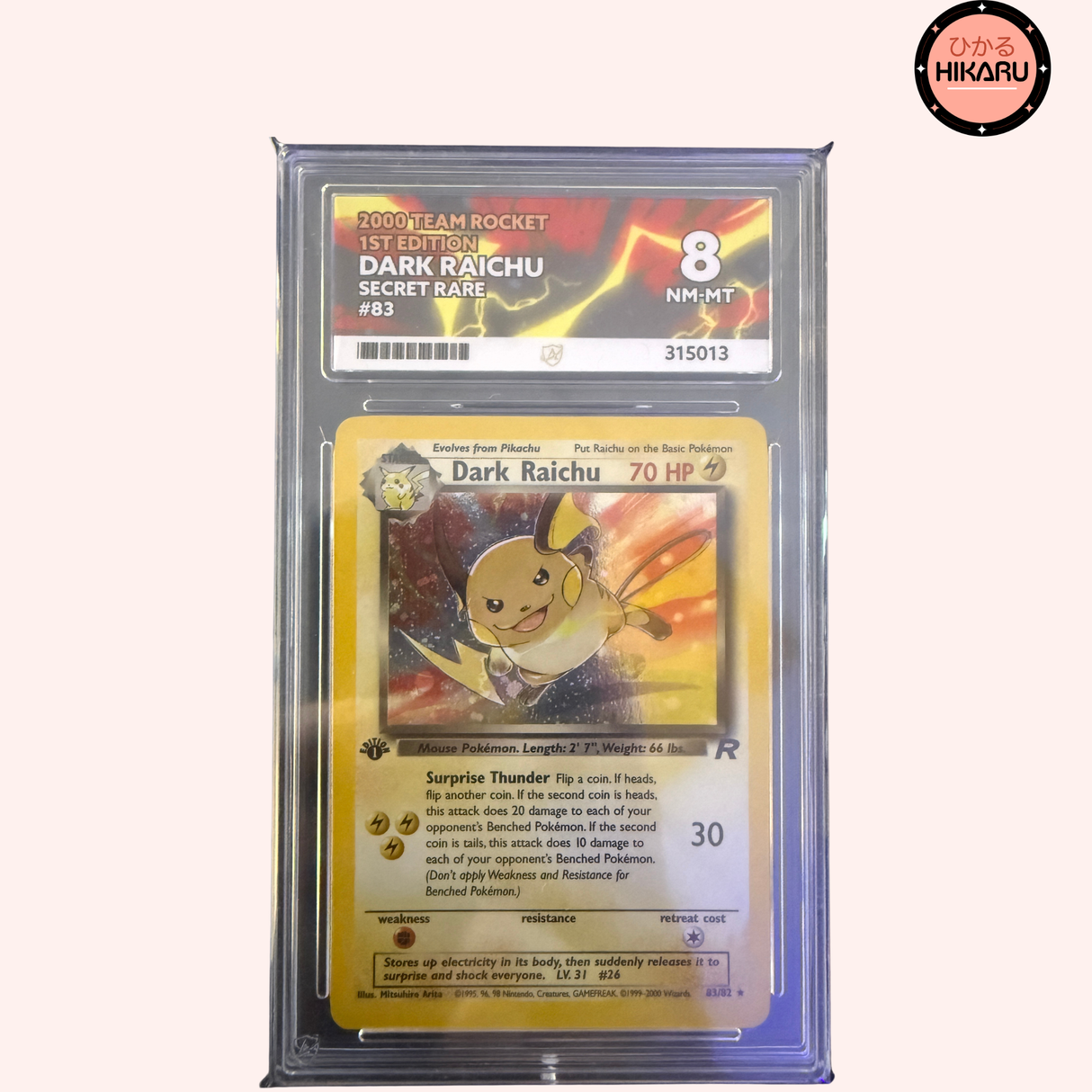 Raichu Obscure Holo ED1 - Rocket (EN)