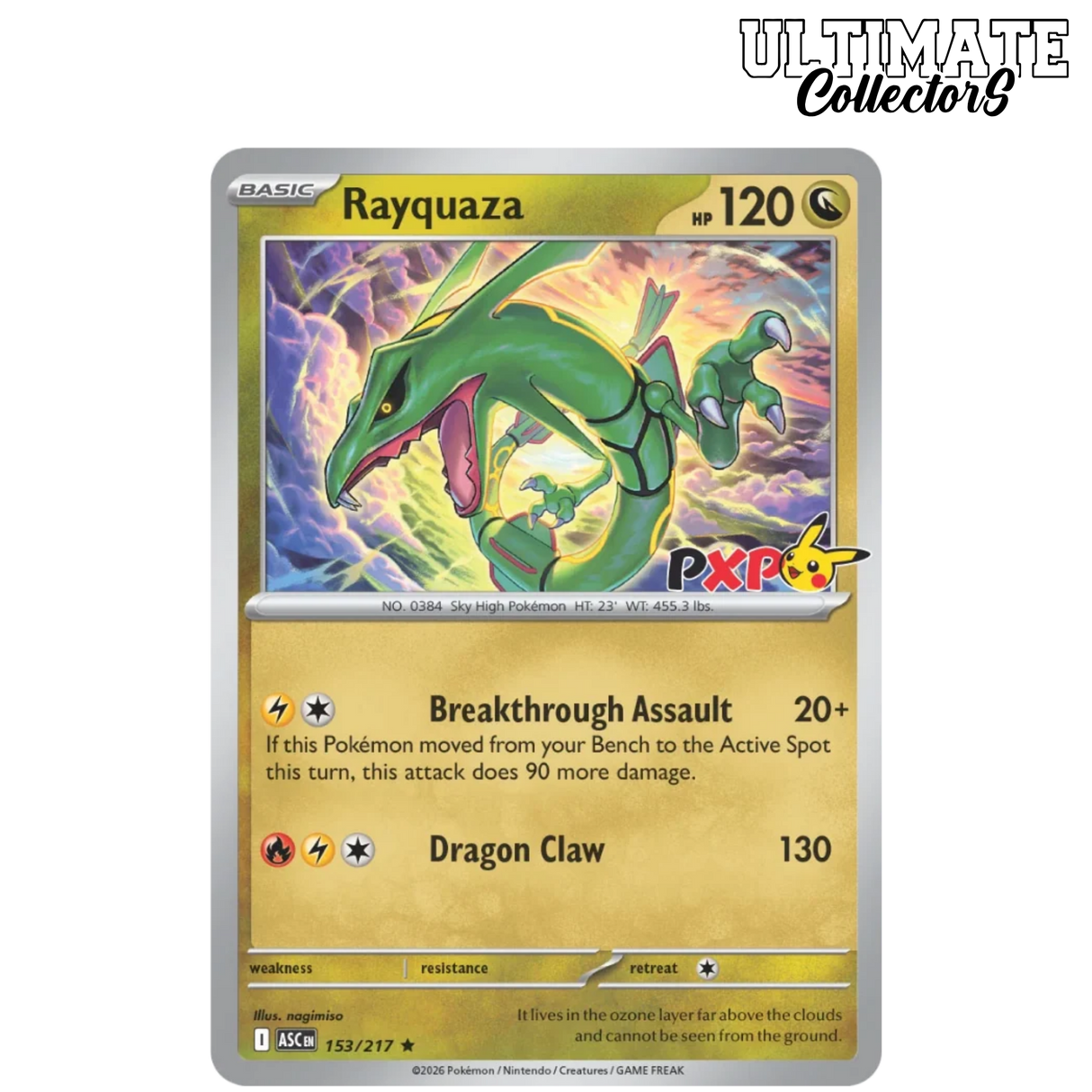 Pokemon XP Rayquaza 153/217 World Championships San Francisco 2026 Sealed Promo
