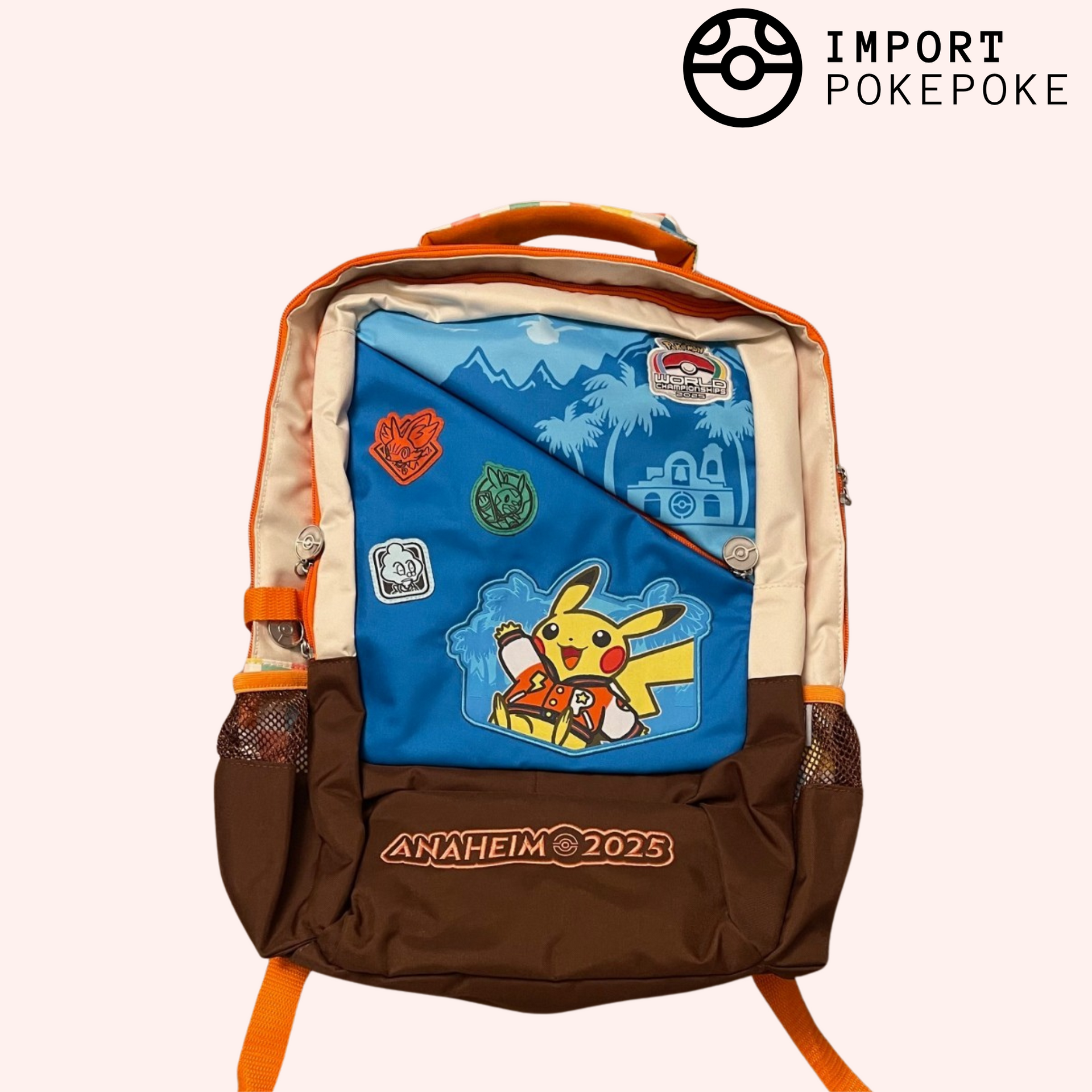 Brown Pikachu Backpack - Anaheim World Championships 2025 – Hikaru
