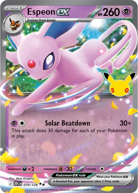Carte Mentali-ex 070/128 du set Pokémon 30th Celebration, 30 ans du JCC